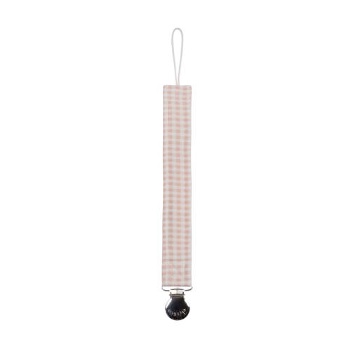 Baby Girl Paci Clip – Pink – Gingham Teddy | Ely's & Co – Ely's & Co.