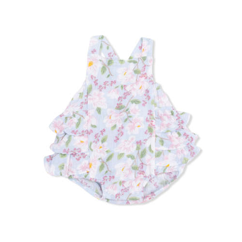Ruffle Sunsuit, Magnolias