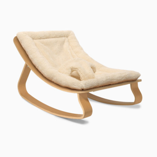 LEVO Baby Rocker - Fur Milk, Beech