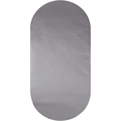 Silk Bassinet Sheet 17" x 33" Surface (100% Pure Mulberry Silk) – 4" Deep Pocket (Satin)- 19 Momme 6A High-Grade Fibers for Baby Hair for Hourglass, Oval,Rectangle Pads/Mattress Grey