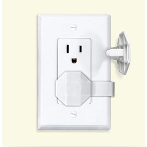 Outlet Covers Baby Proofing (6 Pack) – Always-Connected Child Proof Outlet Plug Covers for Electrical Outlets – Easy Install Baby Outlet Covers, 12-Outlet Coverage
