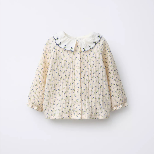 FLORAL TEXTURED SHIRT - Ecru | ZARA United States