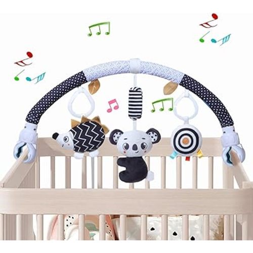 Pau1Hami1ton Baby Stroller Arch Toys, Car Seat Toys,Bouncer Toy Bar/Mobile for Bassinet,Adjustable Baby Hanging Toys Fit for Crib Bed,Stroller,Car Seat.S-19(Koala)