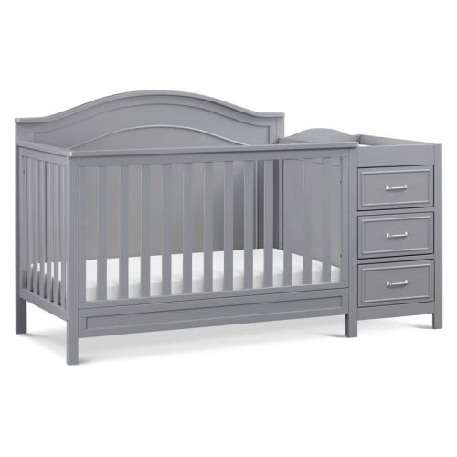 daVinci Charlie 4-in-1 Convertible Crib and Changer Combo - Grey