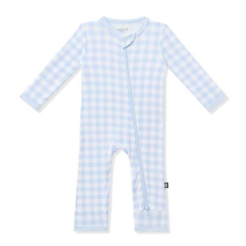 Zippered Romper in Gingham Breeze