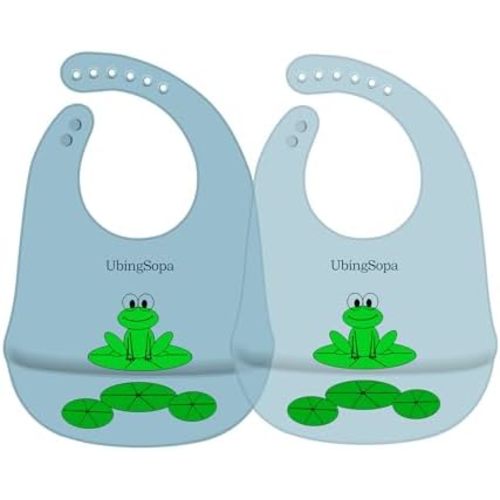 Silicone Baby Bibs – Adjustable, Soft, Waterproof & Durable, with Large Food-Catching Pocket, Feeding-Friendly