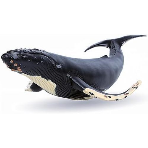 Gemini&Genius Humpback Whale Action Figure, Sea Animal Orca Blackfish Toys, Soft Rubber Ocean Shark, Great for Kids Bath Toys Swimming Toys, Beach Toys, Perfect Cake Coppers