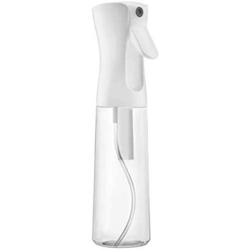 Continuous Spray Bottle Hair Water Ultra Fine Mister Sprayer Propellant Free for Hairstyling, Cleaning, Gardening, Misting & Skin Care BPA Free (10 ounce, Clear)
