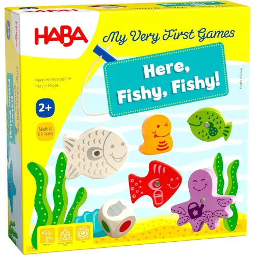HABA My Very First Games - Here Fishy Fishy! Magnetic Fishing Game Ages 2+ Made in Germany Toddler Games, Learning Toys, Preschool Toys