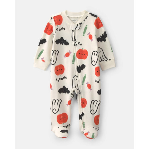 Baby Halloween 2-Way Zip 100% Cotton Sleep & Play Pajamas - Cream | Carter's