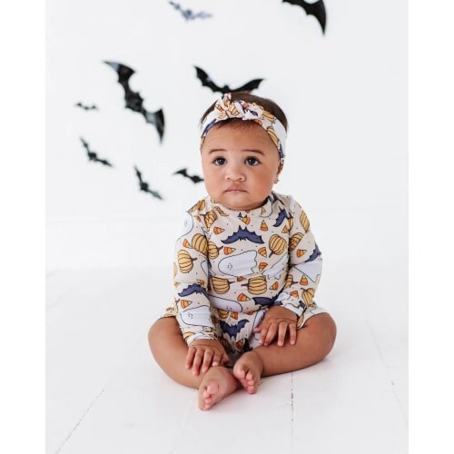 Hide and Ghost Seek Long Sleeve Ruffle Dress