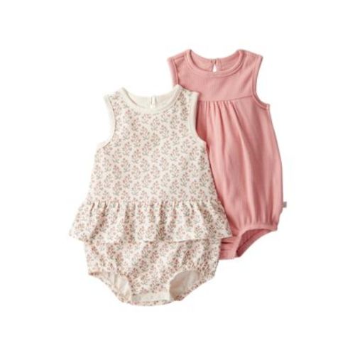 Baby Girls Printed Sunsuit Set - 2 Pack