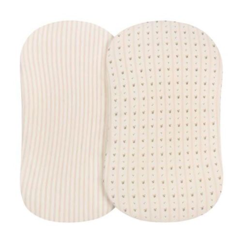 Ely's & Co. Baby Fitted Bassinet Sheet 100% Combed Jersey Cotton Pink for Baby Girl 2 Pack