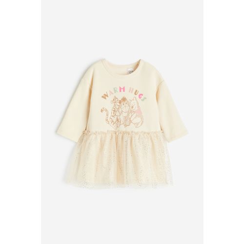 Printed Tulle-skirt Dress