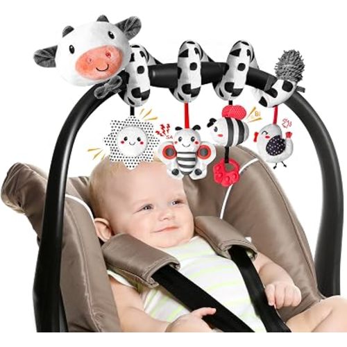 Lynncare Spiral Baby Car Seat Toys for Babies 0-6 Months