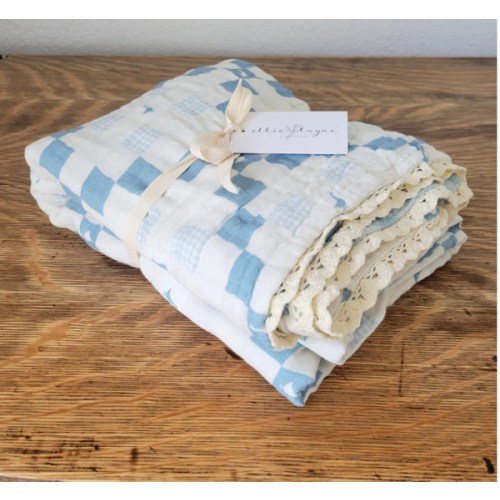 Grandma's Goose QUILTED 6 Layer Gauze Blanket