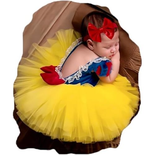 Ylsteed Newborn Photography Outfits Girls Newborn Photography Props Baby Girls Lace Romper with Tulle Skirt Infant Photo shoot Outfits Photo Props