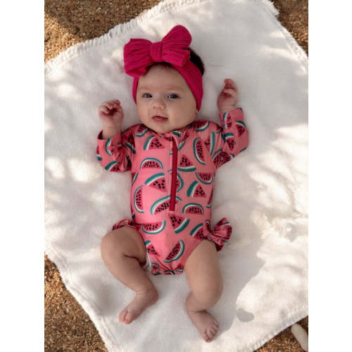 Watermelon / Skipper Rashguard Swimsuit / UPF 50+