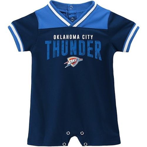 Outerstuff Oklahoma City Thunder NBA Newborn Fan-ATIC Basketball Creeper, Navy Blue