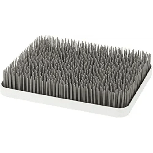 Boon Lawn Countertop Baby Bottle Drying Rack with Antimicrobial Tray - Baby Bottle Dryer and Organizer -Feeding Supplies - Gray - 13.5 x 11 x 2.5