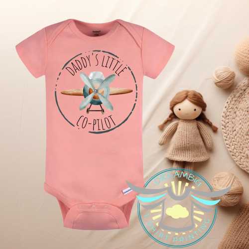 Daddy's Little Co-Pilot Baby Onesie® Baby Announcement, Aviation Theme Outfit, Airplane Baby Onesie® Cute Baby Clothes, Pilot Baby