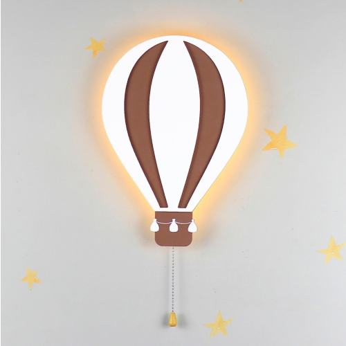 Adorable Hot Air Balloon Baby Wall Night Light - Nursery Decor, Kids Room, LED Bedside Lamp