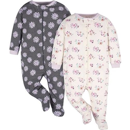 Gerber Baby Girls' 2-Pack Sleep 'N Play