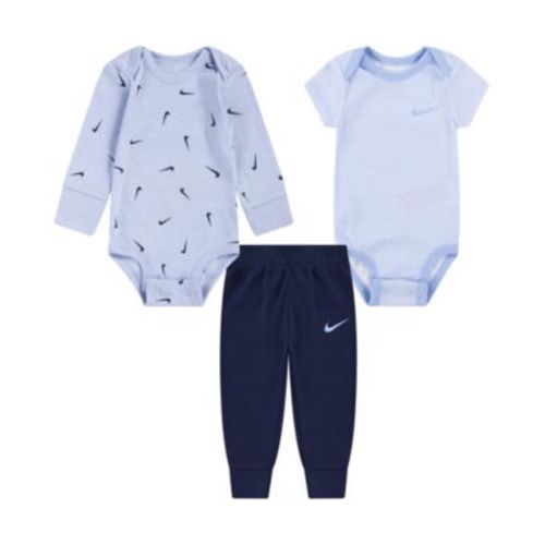 Baby Boys' and Girls' Crewneck Bodysuits and Pants, 3-Piece Set