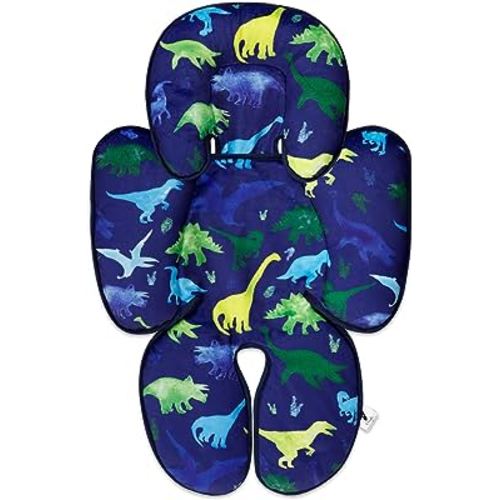 TANOFAR Car Seat Head Support Infant, Dinosaur Infant Car Seat Insert, 2-in-1 Reversible Baby Car Seat Head and Body Support, Soft Baby Car Seat Cushion for Newborn Boys