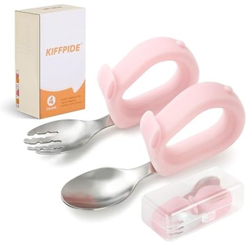 Kids Utensils Set, 18/8 Stainless Steel Spoons and Forks, BPA Free, Dishwasher Safe, Children Safe Toddler Flatware