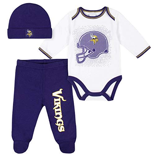 Gerber Unisex Baby NFL Team Footed Pant and Bodysuit Gift Set