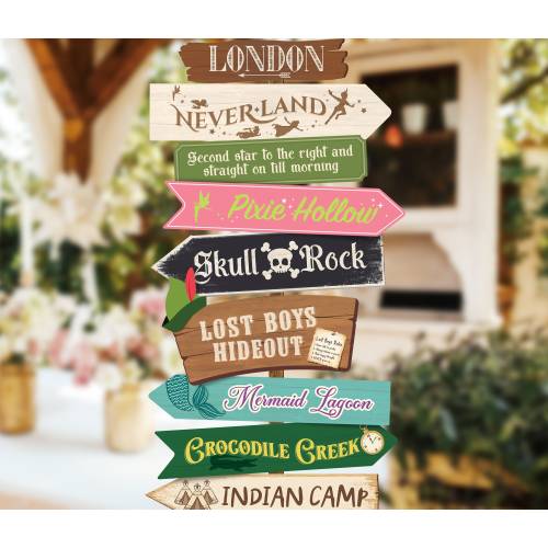 Peter Pan Party Directional Sign, Never Grow Up Birthday, Peter Pan Birthday, Neverland, Magical Party Decoration, Digital file