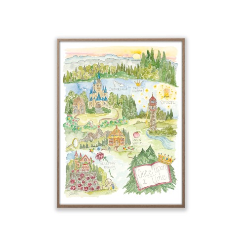 Once Upon a Time Princess Story Map Print