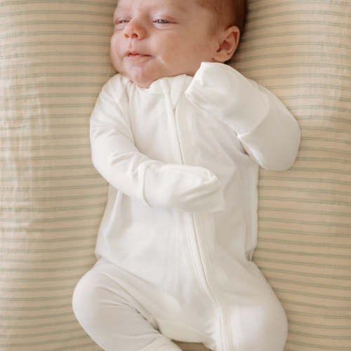 Infant Romper in Solid White