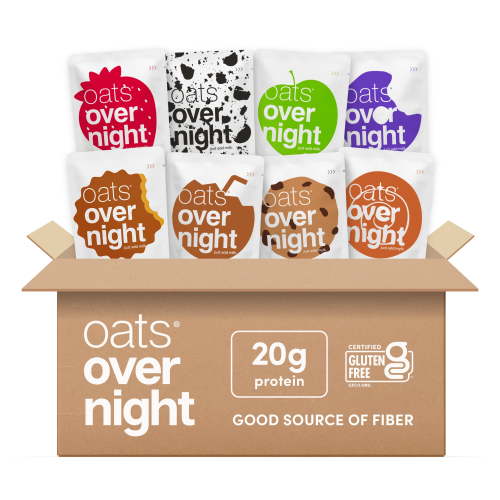 Oats Overnight Party Variety Pack - High Protein, High Fiber Breakfast Protein Shake (8 Pack)