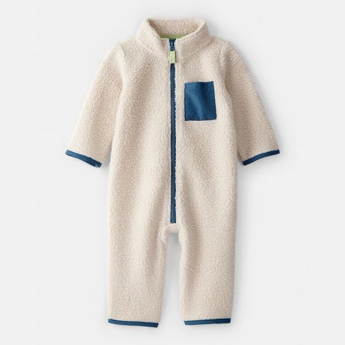 Baby Boy Carter's Color Block Fleece Zip-Up Jumpsuit