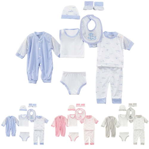Ketyyh-chn99 0-3 Months Baby Girl Clothes Baby Boy Clothes 2 Jacket+Pants+Jumpsuit+Bib+Hat+Shoes+Socks 8PCS Size for 0-3 Months,Blue