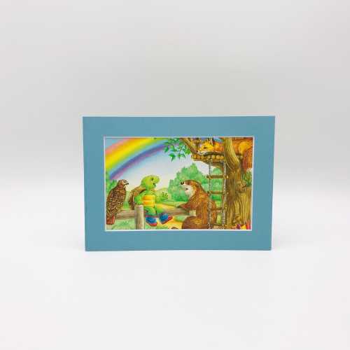 Vintage matted upcycled “storybook” page 5 x 7 print “Franklin"