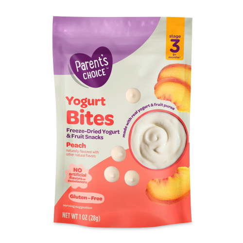 Parent's Choice Peach Stage 3 Toddler Yogurt Bites Snack 1 oz Pouch