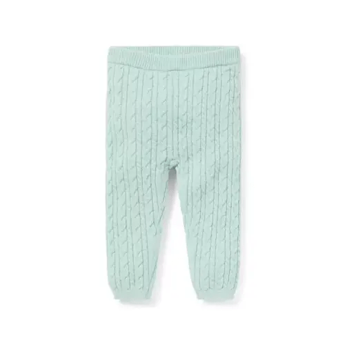 Baby Seaglass Blue Baby Cable Knit Sweater Pant by Janie and Jack - size 0-3 months