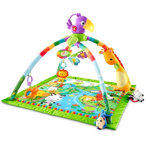 Fisher-Price Rainforest Music & Lights Deluxe Gym, 1 Count (Pack of 1) : Baby