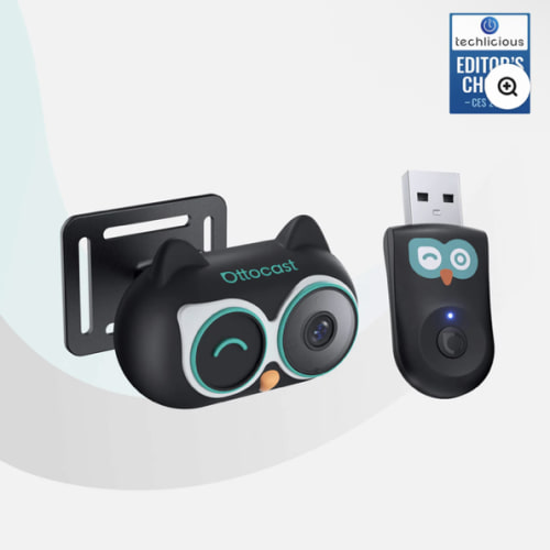 Ottocast Cabin Care Wireless CarPlay Adapter with Rear Seat Monitor