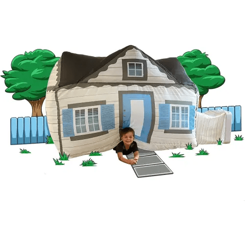 The Original Patented AirFort - Build A Fort in 30 Seconds, Inflatable Fort for Kids, Play Tent for 3-12 years, A Playhouse Where Imagination Runs Wild, Fan not included (Cottage)