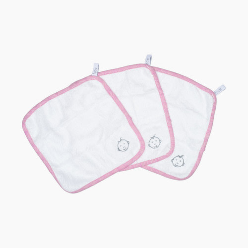 Juddlies Designs Bamboo Wash Cloths (3 Pack) - Pink