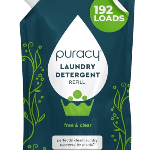 Puracy Laundry Detergent Refill - Enzyme-Powered Liquid Detergent Concentrate, Natural Laundry Detergent Seen on TikTok, Non-Toxic (Free & Clear, 48 fl oz, 192 Loads)