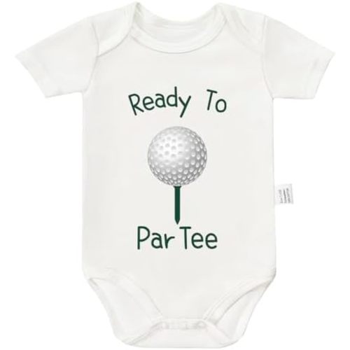 Ready To Par Golf Tee Bodysuit, Newborn Outfits Baby Boy, Infant Golfiing Outfit, Toddler Short Sleeves Jumpsuits