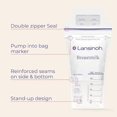 Amazon.com: Lansinoh Breastmilk Storage Bags, 100 Count, BPA Free and BPS Free (Packaging May Vary) : Baby