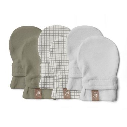 Goumi Stay On 3-Pack Mitts - Artichoke + Gridlock + Desert Mist 0-3M