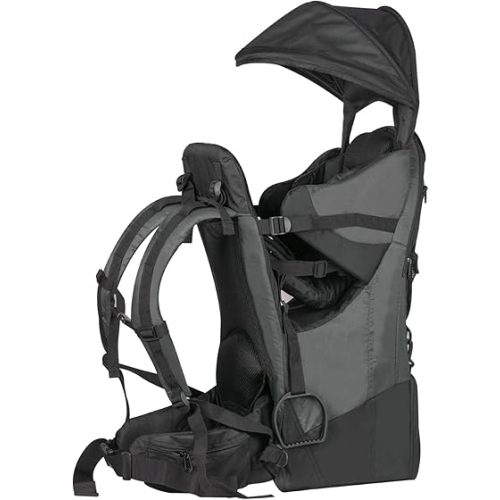 Baby Backpack Carrier, Safe Toddler Hiking Backpack Carrier Camping Child Carriers with Rain Cover Child Kid Sun Shade Large Storage Insulated Pocket, Adjustable Padded Children Seat