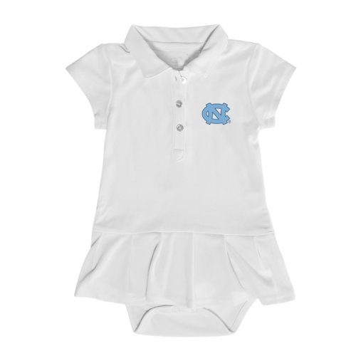 Girls Infant Garb  White North Carolina Tar Heels Caroline Cap Sleeve Polo Dress